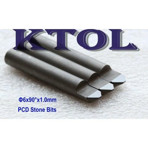 90 Degree 1.0MM PCD Diamond End Mills Bit CNC Engraving Tools,Durable CNC Diamond Tools Engraving Router Bits for Granite Stone