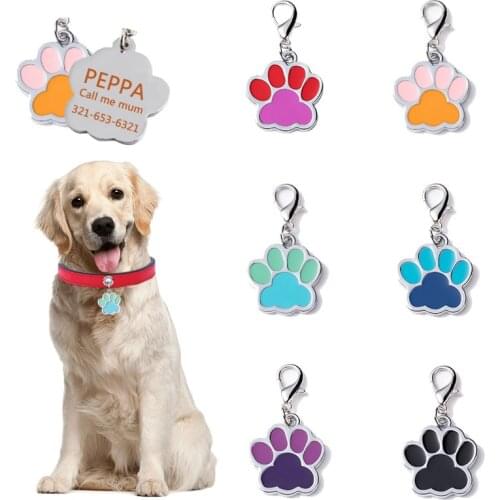 Customized Anti-lost Double-Sided Engraved Pet ID Dog Tags Personalized Dog Collar Accessories Decoration Cat Collars Dog Tags