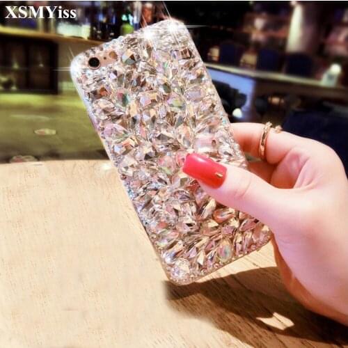 XSMYiss Glitter Case For Samsung A9 A8 A6 PLUS A50 A70 A80 j4 j6 j8 2018 Luxury Bling Crystal Rhinestone Diamond Soft Phone Case