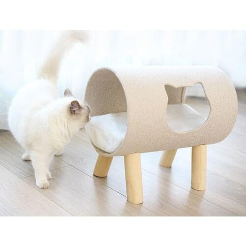 Wooden tube cat litter cat bed non-enclosed removable and washable dog litter pet supplies