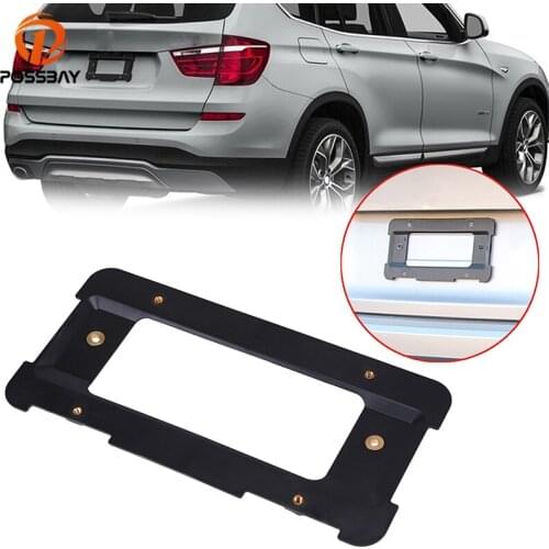 POSSBAY License Plate Mount Frame Tag Holder Shield Cover Bracket Fit for All BMW Number Plate Frame Fit European Imported Car