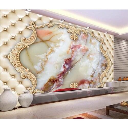 Photo wall paper European imitation marble mural wallpapaer roll bedroom 3d flooring mural wallpaper for living room