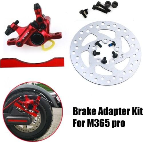 Electric Scooter Hydraulic Brake Adapter Kit Aluminum Disk Brakes Disc Piston Parts for Xiaomi M365 Pro Red