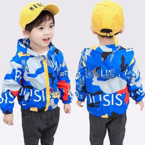 Toddler Baby Boy Clothes Sun Protection Clothing Camouflage Jacket 2020 Spring Autumn New Korean Boutique 2 To 8 Year Hooded Top