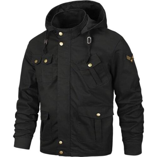 2020 large mens military jacket cotton pilot coat army mens cargo flight jacket spring and autumn mens bomber jacket leisure