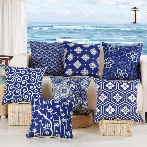 Hap-deer linen cottom Printed Cushion for Sofa Car Seat chinese geometric housewarming gift Throw Pillow retro Home Decorative y