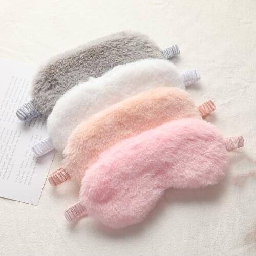 Sleeping Mask Sleeping Blindfold Soft Plush Eye Masks Cute Love Cloud Eye Cover Rabbit Plush Mask Eyepatch Nap Health Eye Cover