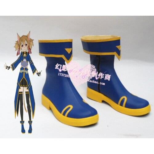 Sword Art Online Silica Keiko Ayano Halloween Girls Cosplay Shoes Boots H016