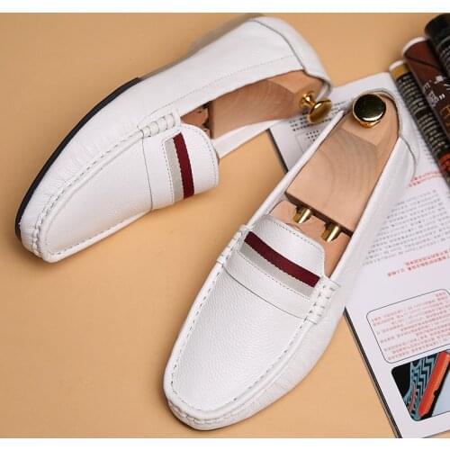 Spring and autumn shoes mens leather British style fashion casual shoes driving shoes soft shoes business shoes