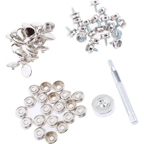 152 Pieces Boat Canvas Fabric Snap Cover Fastener 3/8'' Screw Repair Kit