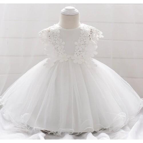 New 2021 Summer Toddler Baby Girl Dress Kids Party Dresses Newborn Girl Clothes Lace First Birthday Party Princess Dress L1838XZ