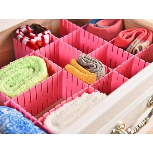 Home Storage Organizer Plastic DIY Grid Drawer Divider Home Space-saving Tools Free Combination Partition Board ENH 005