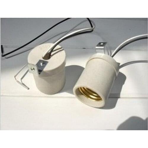 10PCS E27 ceramics Lampholder Right angle iron Lampholder spiral Lampholder Transformation Ceiling light Lamp holder E27 BASE