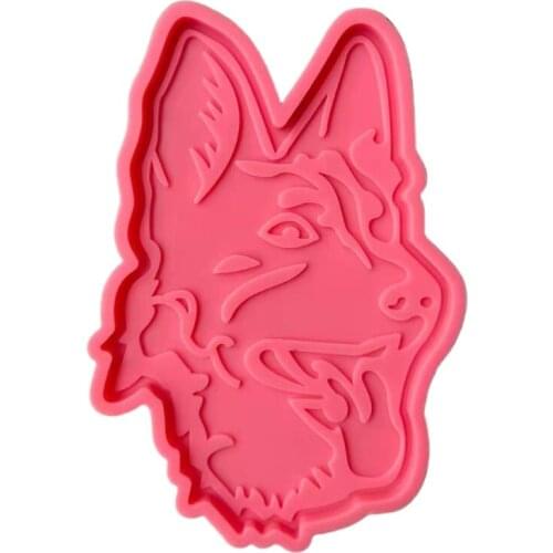 Dog Head Shaped Coaster Epoxy Resin Mold DIY Crafts Casting Tool Cup Mat Pad Silicone Mould Drop Shipping