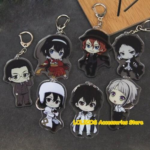 Pendant Bungou Stray Dogs Nakajima Atsushi Akutagawa Ryunosuke Acrylic Keychain Itabag School Bag Decor Keyrings Toy Xmas Gifts