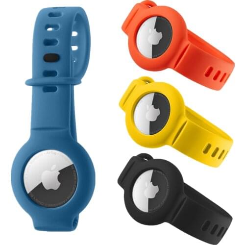 For AirTag Silicone Location Tracker Replacement Wristband Soft Bracelet for Apple AirTags backpacks,pets,the elderly, children