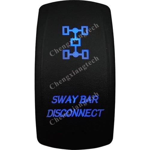 12v 24v Sway Bar Disconnect Car Boat 5Pin On Off SPST Rocker Toggle Switch Blue Led Lasor Marine Grade for Carling Arb Narva 4x4