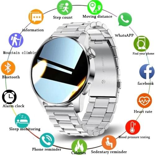 GUOLING 2021 New Smart Watch Men Full Touch Screen Sports Fitness Clock Waterproof Bluetooth Call Man Smartwatch For Android IOS