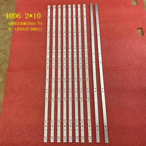 20pcs/lot LED backlight Strip for TCL 40S6500FS 40S6500 40F6F 40L2F 40D6 40S325 THOMSON 40FE5606 4C-LB4010-HR01J