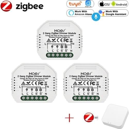 Tuya Zigbee Smart Switch Dimmer Module Smart Home Automation Module Smartlife App Voice Control Work With Alexa Google Home