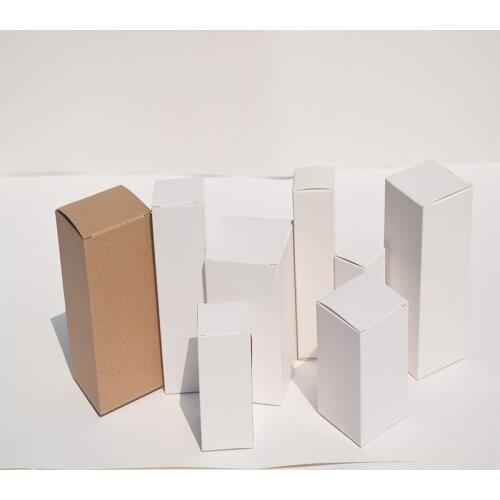 50pcs 10/15/20/30/50/100ml Oil bottle packaging gift box kraft paper tube packing box small paper cardboard DIY Craft Candle box