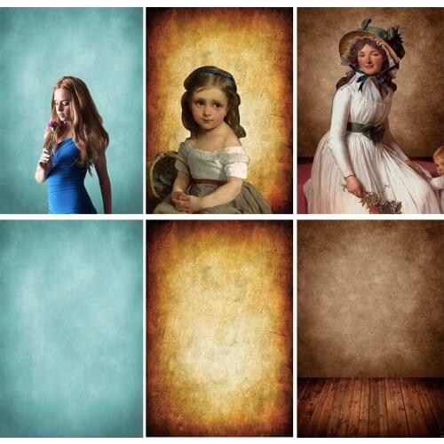 Vintage Gradient Solid Color Photography Backdrops Props Brick Wall Wooden Floor Baby Portrait Photo Backgrounds 210125MB-53