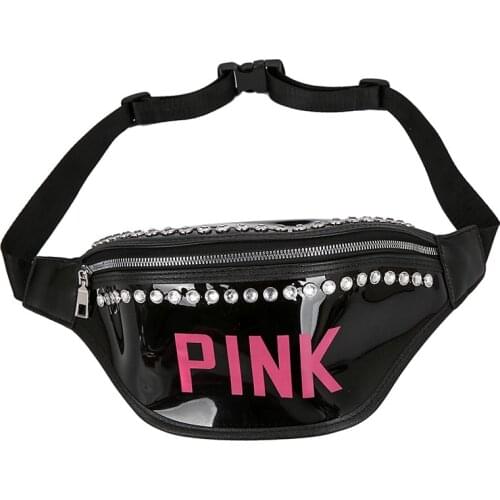 2021 New Fanny Pack PINK Waist Bags Women Designer Pack Fashion Belt Transparent Package Beach Female Laser Bag