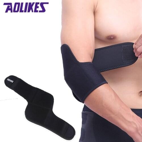 AOLIKES 2PCS Adjustable Elbow Support Pads Sports Safety Coderas Protector For Gym Ciclismo Running vendas para deporte