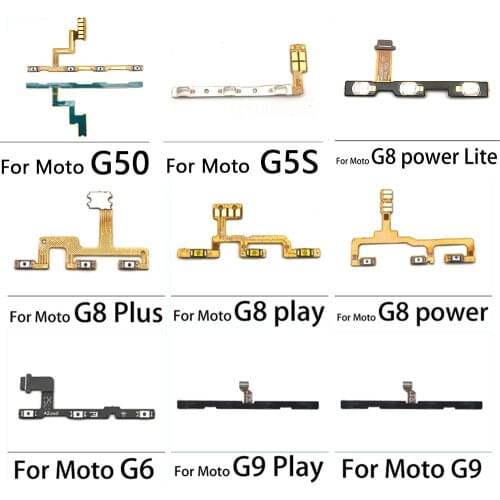 10PCS New Power On Off Volume Key Button Flex Cable Ribbon For Motorola Moto G5 G5S G6 G9 E5 G4 E7 Plus Play One Fusion