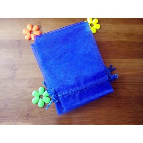 20*30cm 1000pcs Organza Bag Royal blue Drawstring bag jewelry packaging bags for tea/gift/food/candy small transparent Yarn bag