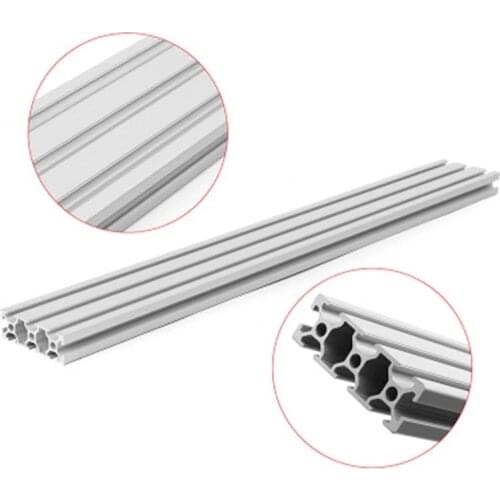 2pcs/lot 2060 Aluminum Profile Extrusion 100-600mm Length Linear Rail 200mm 400mm 500mm for DIY 3D Printer Workbench CNC