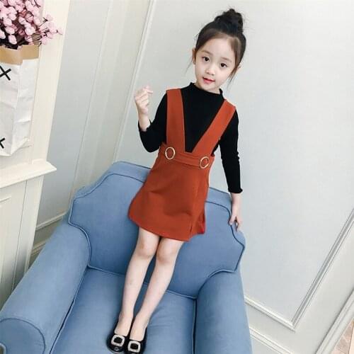 2018 new children girl spring autumn clothes set fashion bottom shirts+dress kids girls 2pcs fashion suits outerwear 5-16T