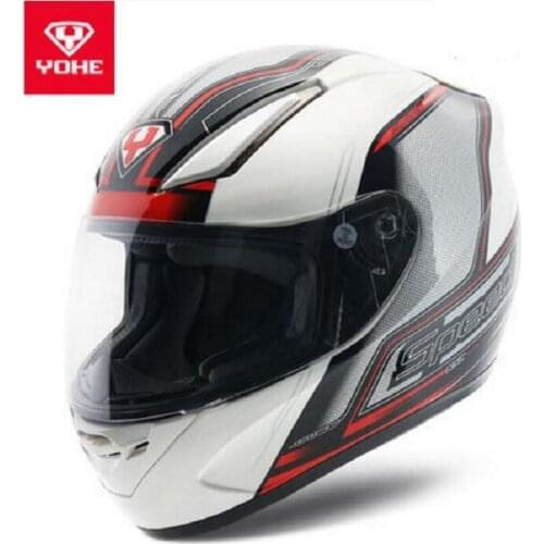 2019 New Eur ECE Certification YOHE ABS Motocross Motorbike Helmets Full Face Motorcycle Helmet with PC Lens Visor have 9 colors