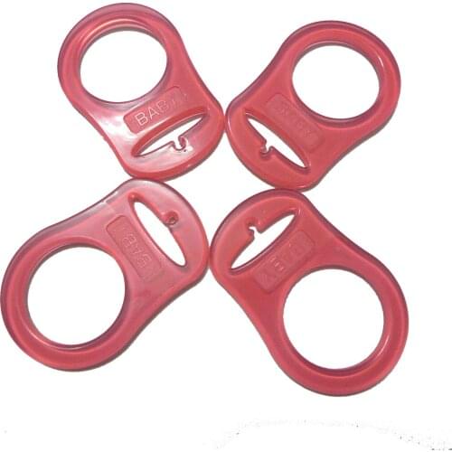 30pcs Red MAM Rings Silicone Pacifier Clips Holder Adapter Dummy CPSIA Compliant