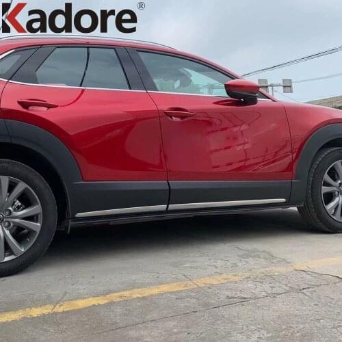 Side Door Body Trim For Mazda CX30 CX-30 2020 2021 2022 ABS Chrome Door Decoration Moulding Strip Car Styling Accessories 4pcs