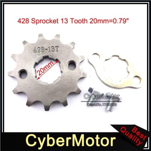 428 13 Tooth 20mm Front Engine Sprocket Gear For 50cc-160cc Dirt Pit Bike ATV Quad Motorcycle SSR Thumpstar CRF50 TTR KLX110