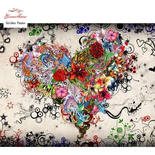 Diamond Painting Full Square 5D Diy Daimond Embroidery Diamant Mosaic Sale Displasy Broderie Diamant "heart of flower" 12