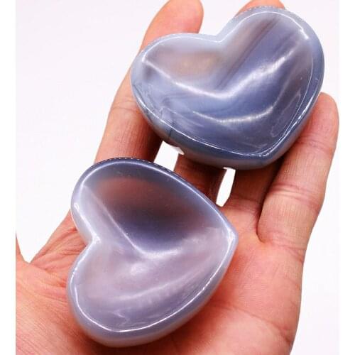 1pcs heart shaped natural agate stone bowl for home decoration
