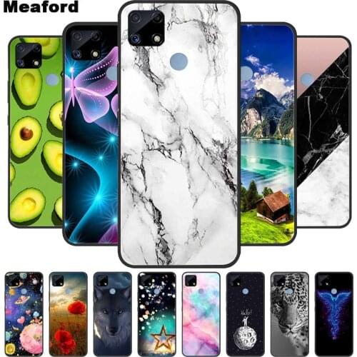 For Oppo Realme C25 Case Marble Soft Silicone Back Case for Oppo Realme C25 Phone Cover RealmeC25 C 25 2021 Coque Funda Bag