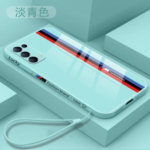 For OPPO Reno 5 Pro 5K Case Hard Tempered glass Square fashion protective Back Cover Case For OPPO Reno 6 Pro Reno5 6pro shell