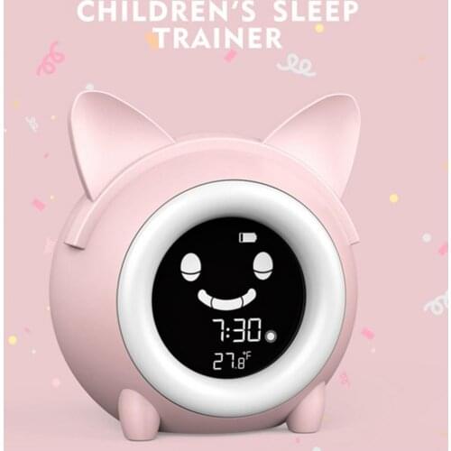 Kids Alarm Clock, Childrens Trainer Alarm Clock Night Light and Sleep Sounds Machine Digital Alarm Clock for Boys Girls Student