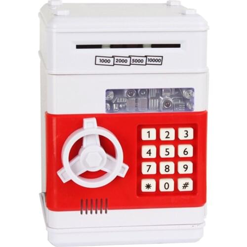 Electronic Piggy Bank Mini ATM Password Money Bank Cash Coins Saving Box Auto Scroll Paper Counts Your Money for Kids Bank Box