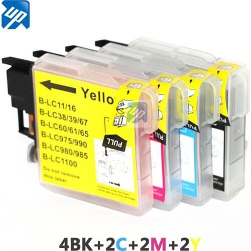 10 x Compatible Ink Cartridge for Brother LC 985 LC975 LC67 LC1100 LC980 for Brother DCP 185C 195C 9805C Printer
