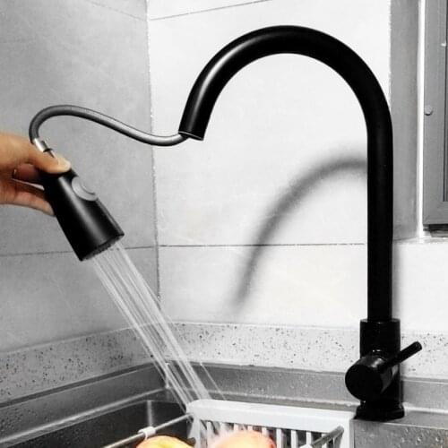 Kitchen Faucet Swivel 360 Degree Water Kitchen Faucet Pull Out Single Handle Sink Hot Cold Water Mixer