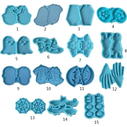 Multifunctional DIY mold round earrings combination earring mold epoxy resin jewelry mold resin casting pendant mold