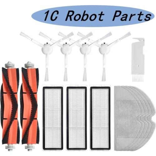 Washable Vacuum Accessories for Xiaomi Mijia 1C Mi Robot Vacuum Mop STYTJ01ZHM Cleaner ,Main brush Side brush Hepa filter Cloth