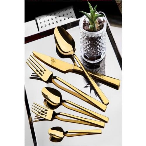 Gold 304 Quality 3 mm Cutlery Set 36 Piece Boxer
