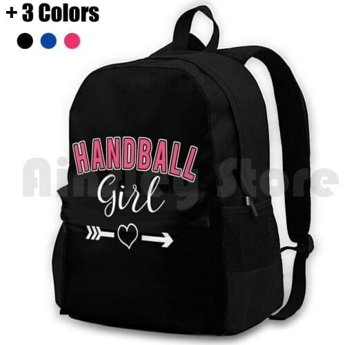 Handball Girl Lovers Outdoor Hiking Backpack Waterproof Camping Travel Handball Player Design Handball Girl Handball Handball