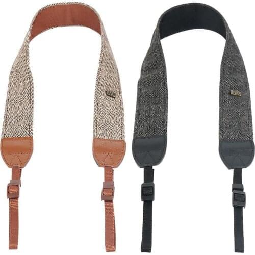 Universal Camera Shoulder Strap Adjustable Cotton Leather Belt Camera Holder Hanger Straps for Canon for Sony DSLR Cameras