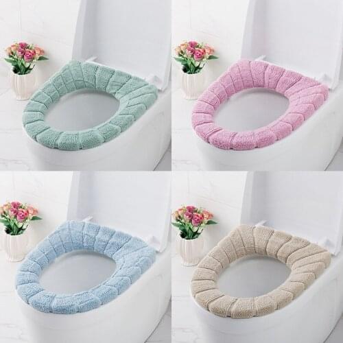 Universal Warm Soft Washable Toilet Seat Cover Mat Set for Home Decor Closestool Mat Seat Case Toilet Lid Cover Accessories